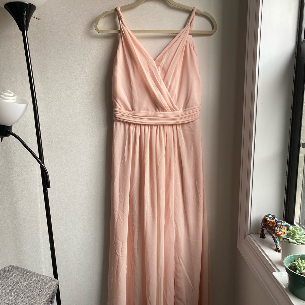Levkoff Chiffon Petal Pink Gown